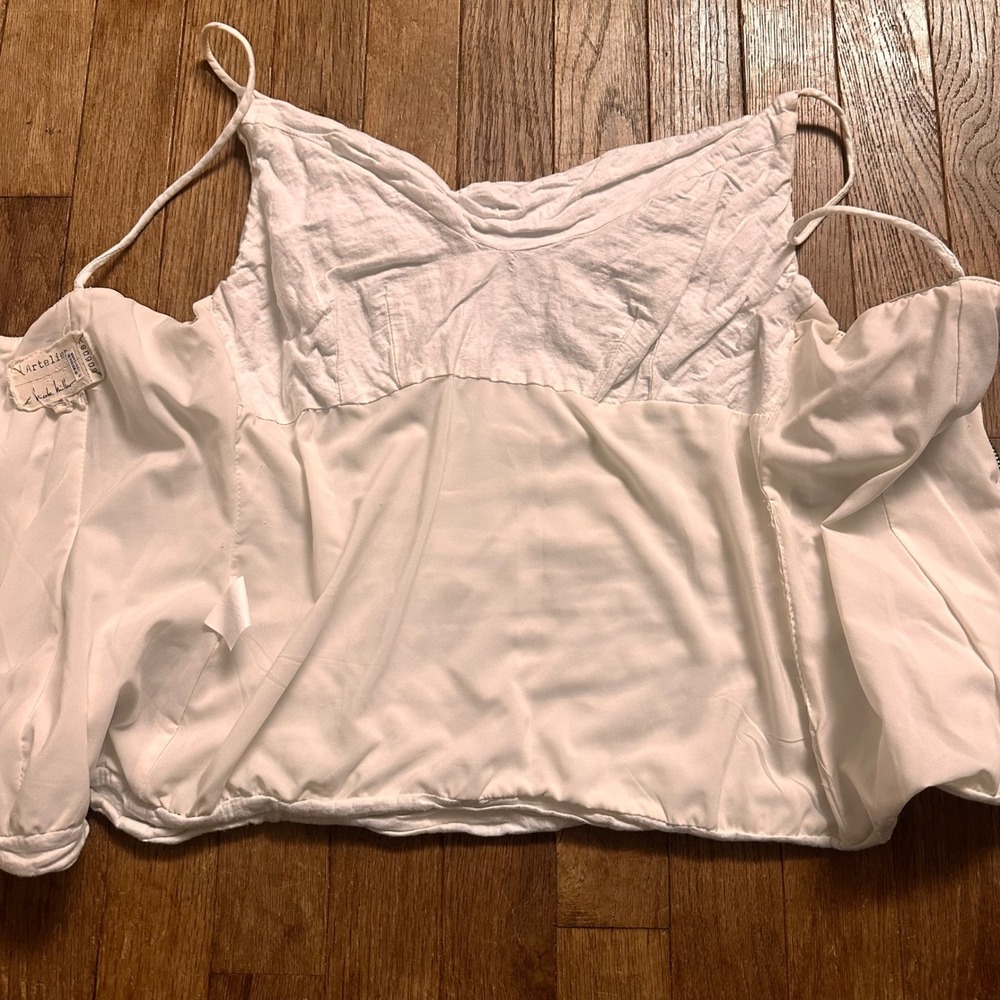 Nicole Miller Artelier Cami Top Womens S Ruched Cowl Neck White Y2K Date Night - Picture 5 of 8